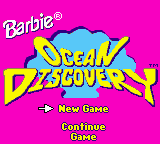 Barbie - Ocean Discovery (USA) Title Screen